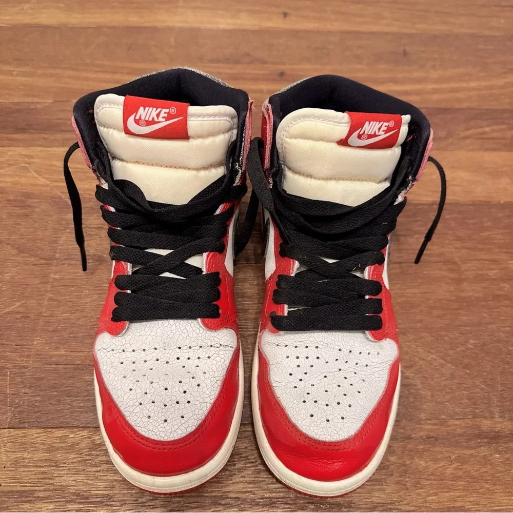 Nike Air Jordan 1 Mid FD1412-612 Chicago Red White Black Boy 3Y Sneakers